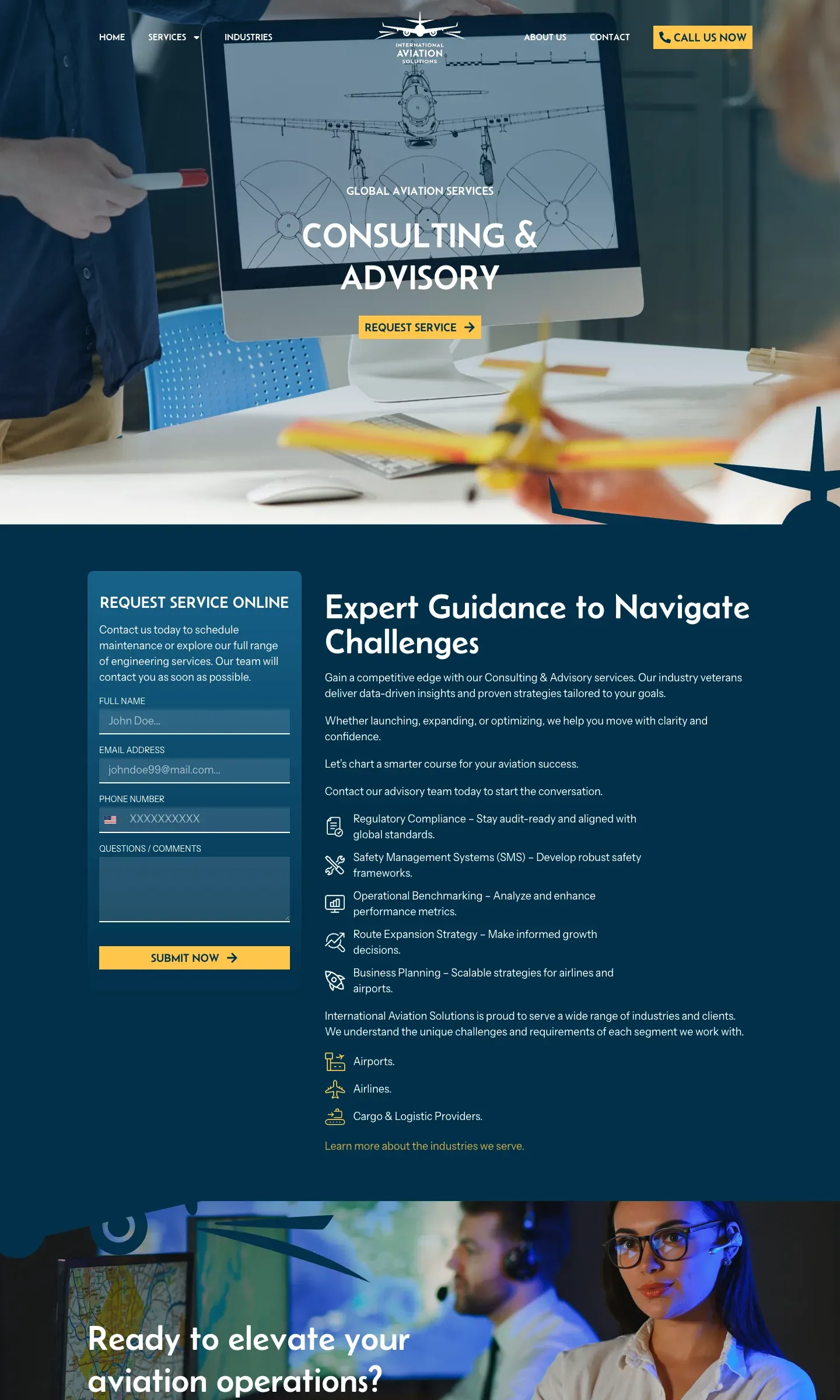 Página Consulting & advisory